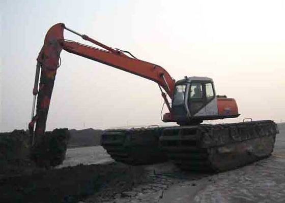 China Excavador pesado del equipo del esfuerzo de torsión que viaja grande con la estructura seguida el pontón proveedor